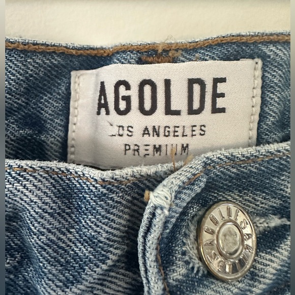 AGOLDE jeans size 26 RILEY high rise straight crop - Picture 5 of 11
